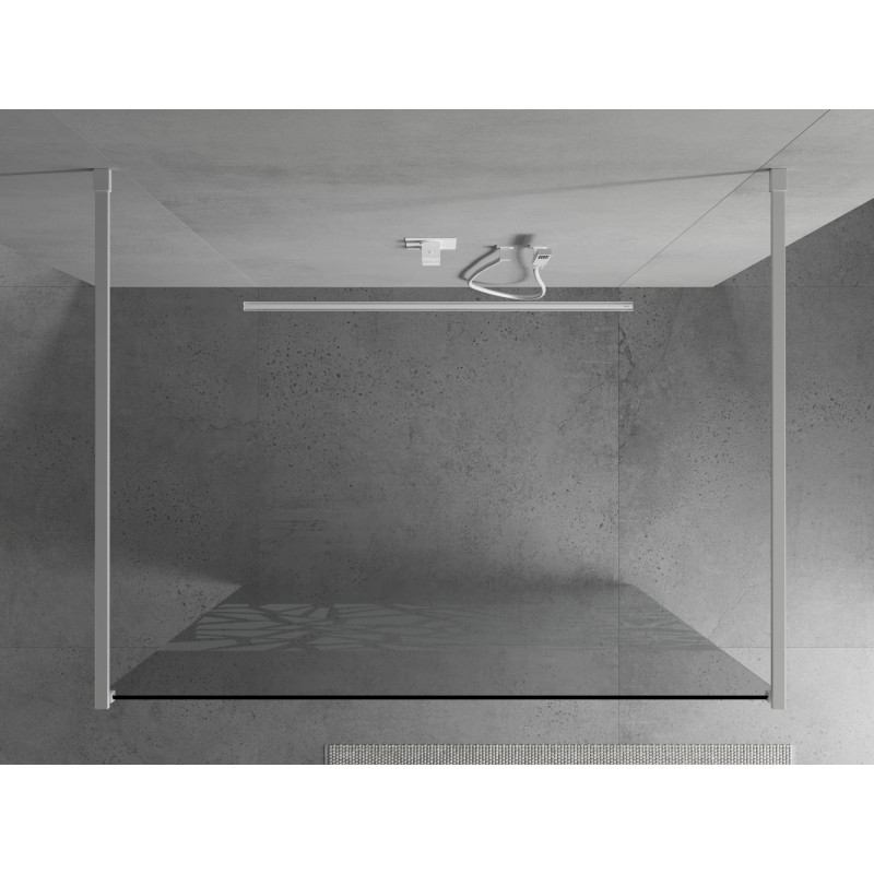 Mexen Kioto mampara de ducha independiente 110 x 200 cm, diseño blanco 8 mm, blanco - 800-110-002-20-85