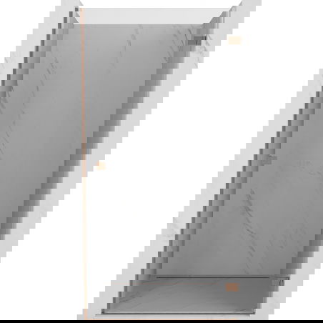 Mexen Lunar-B openslaande douchedeur rechts 60 cm, transparant, geborsteld koper - 832-060-000-65-00-P