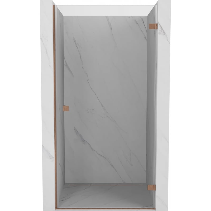 Mexen Lunar-B porte de douche pivotante droite 75 cm, transparent, cuivre brossé - 832-075-000-65-00-P