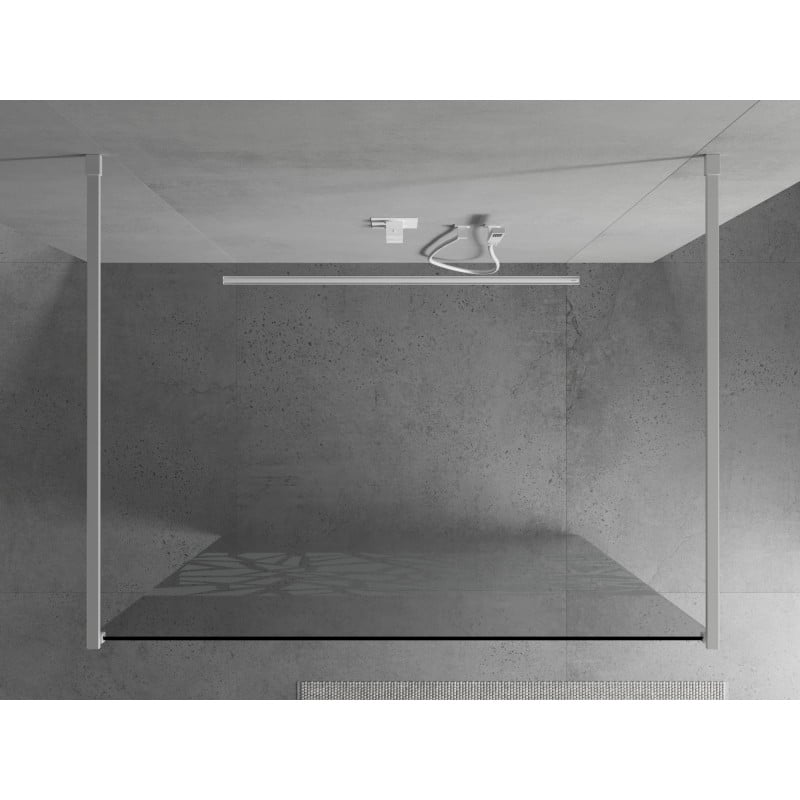 Mexen Kioto freestanding shower wall 130 x 200 cm, white pattern 8 mm, white - 800-130-002-20-85