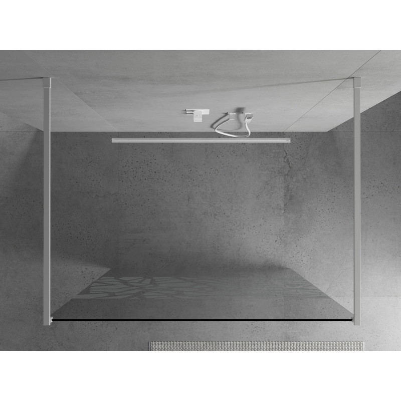 Mexen Kioto mampara de ducha independiente 130 x 200 cm, diseño blanco 8 mm, blanco - 800-130-002-20-85
