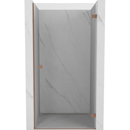 Mexen Lunar-B Right Hinged Shower Door 95 cm, Transparent, Brushed Copper - 832-095-000-65-00-P
