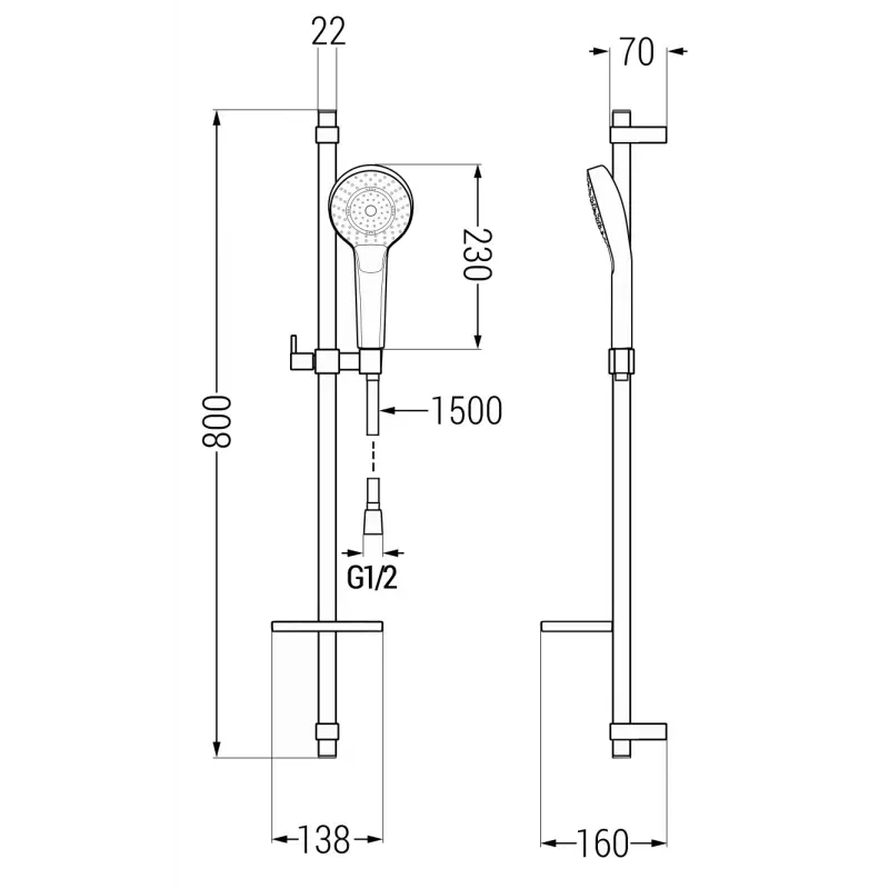 Mexen DQ05 Duschgarnitur, weiß - 785054581-20