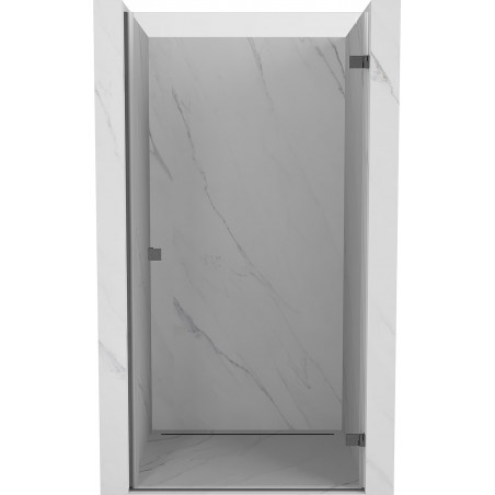 Mexen Lunar-B dušiuks tõstuksed parempoolsed 70 cm, läbipaistev, harjatud relv-hall - 832-070-000-66-00-P