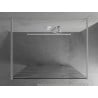 Mexen Kioto paroi de douche autoportante 140 x 200 cm, vague blanche 8 mm, blanche - 800-140-002-20-97