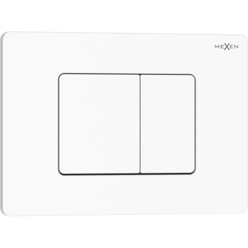Mexen Tex 05 botão de descarga aço inoxidável, branco brilhante - 6105-01