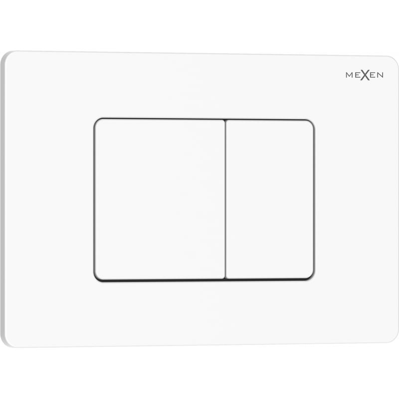 Mexen Tex 05 spoelknop roestvrij staal, wit glanzend - 6105-01