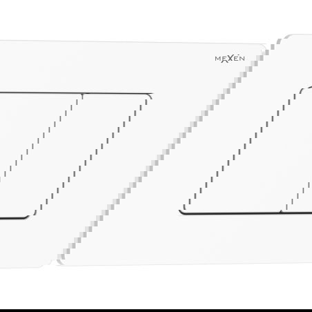 Mexen Tex 05 spolningsknapp rostfritt stål, vit glansig - 6105-01