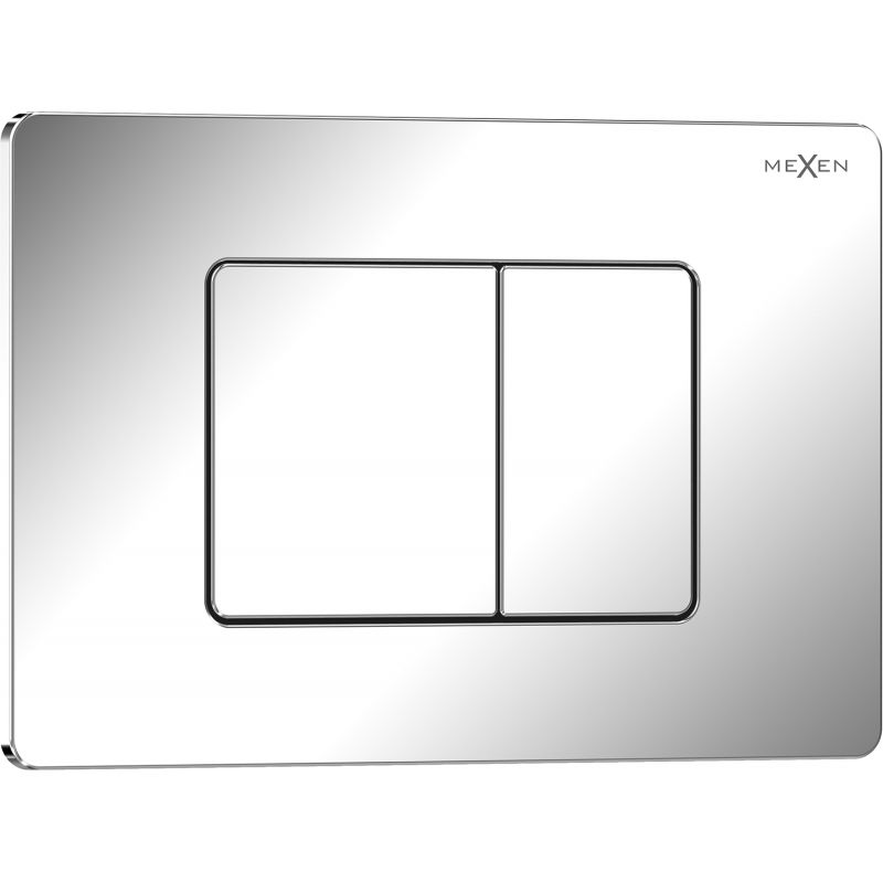 Mexen Tex 05 bouton de chasse d'eau en acier inoxydable, chrome brillant - 6105-03