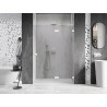 Mexen Lunar L drzwi prysznicowe uchylne prawe 135 cm, transparent, białe - 834L-135-000-20-00-P