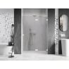 Mexen Lunar L porte de douche pivotante droite 135 cm, transparent, blanc - 834L-135-000-20-00-P