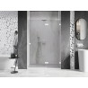Mexen Lunar L drzwi prysznicowe uchylne prawe 140 cm, transparent, białe - 834L-140-000-20-00-P