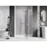 Mexen Lunar L 140 cm Right-Hand Hinged Shower Door, Transparent, White - 834L-140-000-20-00-P