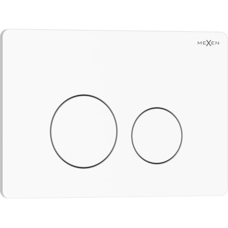 Mexen Tex 06 bouton de chasse d'eau en acier inoxydable, blanc brillant - 6106-01