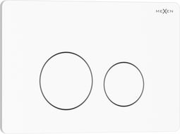 Mexen Tex 06 κουμπί έκπλυσης ανοξείδωτο ατσάλι, λευκό γυαλιστερό - 6106-01