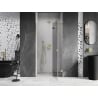Mexen Lunar L porte de douche pivotante droite 120 cm, transparent, dorée - 834L-120-000-50-00-P