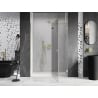 Mexen Lunar L puertas de ducha abatibles derechas 135 cm, transparentes, doradas - 834L-135-000-50-00-P