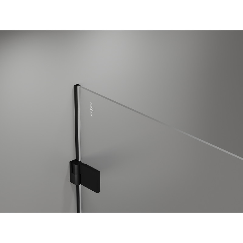 Mexen Lunar-B dušiuksed parempoolsed 95 cm, läbipaistev, must - 832-095-000-70-00-P