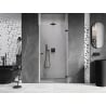 Mexen Lunar-B right-hinged shower door 100 cm, transparent, black - 832-100-000-70-00-P