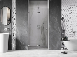 Mexen Lunar-F shower folding door left 75 cm, transparent, chrome - 836-075-000-01-00-L