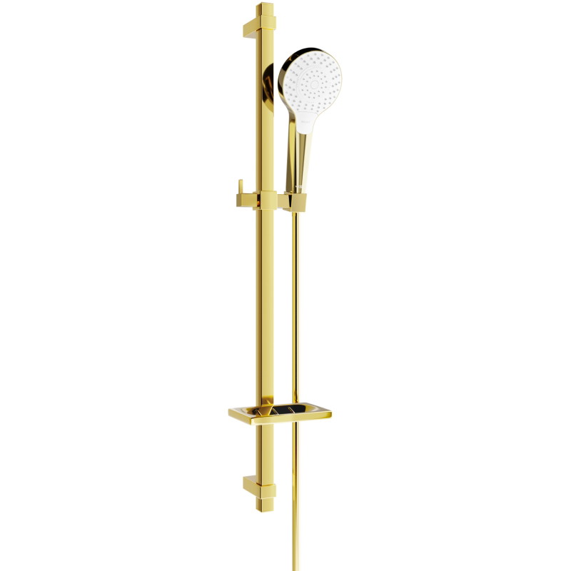 Mexen DQ05 sliding shower set, gold - 785054581-50