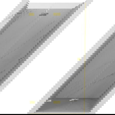 Mexen Lunar-F opvouwbare douchedeur links 60 cm, transparant, goud - 836-060-000-50-00-L