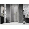 Mexen Lunar-F folding shower door left 70 cm, transparent, gold - 836-070-000-50-00-L