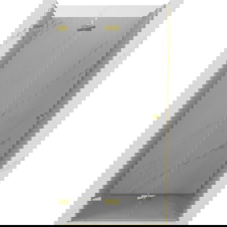 Mexen Lunar-F zložljiva levi vrata za prho 80 cm, prozorna, zlata - 836-080-000-50-00-L