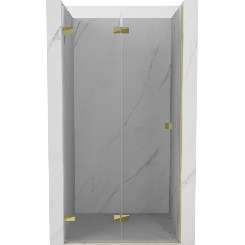 Mexen Lunar-F kokkuvolditavad dušiuksed vasak 85 cm, läbipaistev, kuldne - 836-085-000-50-00-L