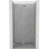 Mexen Lunar-F drzwi prysznicowe składane lewe 85 cm, transparent, złote - 836-085-000-50-00-L