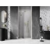 Mexen Lunar-F porte de douche pliante gauche 75 cm, transparentes, or brossé - 836-075-000-55-00-L