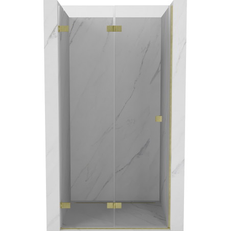 Mexen Lunar-F volditav dušiuks vasak 80 cm, läbipaistev, kuldhari - 836-080-000-55-00-L