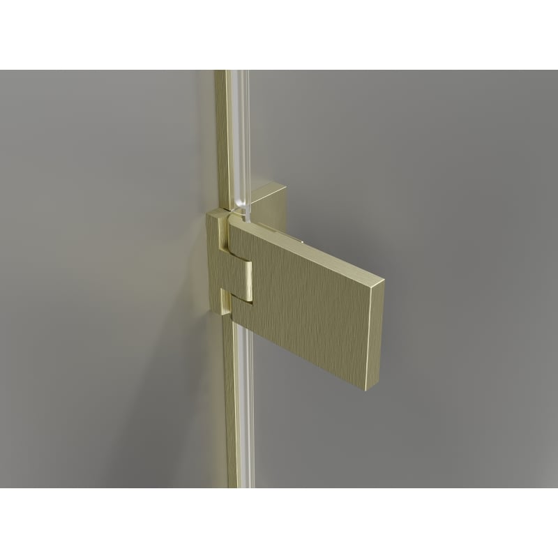 Mexen Lunar-F puertas de ducha plegables izquierda 90 cm, transparente, dorado cepillado - 836-090-000-55-00-L