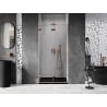 Mexen Lunar-F porte de douche pliante gauche 65 cm, transparent, or rose - 836-065-000-60-00-L