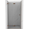Mexen Lunar-F kokkupandavad dušiuksed vasak 95 cm, läbipaistev, roosa kuld - 836-095-000-60-00-L