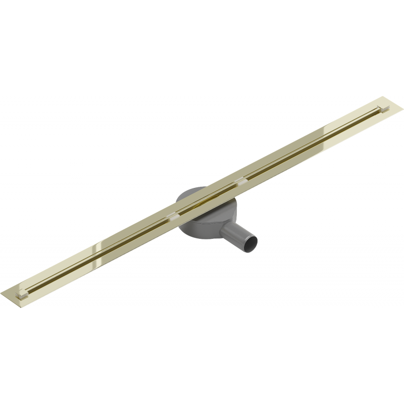 Mexen Flat 360° Super Slim swivel linear drain 90 cm, Gold - 1551090