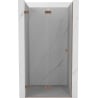 Mexen Lunar-F porte de douche pliante gauche 90 cm, transparent, cuivre brossé - 836-090-000-65-00-L