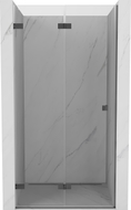 Mexen Lunar-F kokkupandavad vasakpoolsed dušiuksed 70 cm, läbipaistev, pintseldatud gun hall - 836-070-000-66-00-L