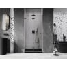 Mexen Lunar-F faltbare Duschkabine links 90 cm, transparent, gun grey gebürstet - 836-090-000-66-00-L