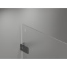 Mexen Lunar-F kokkupandavad dušiuksed vasak 90 cm, läbipaistev, reljeefne gunmetall - 836-090-000-66-00-L