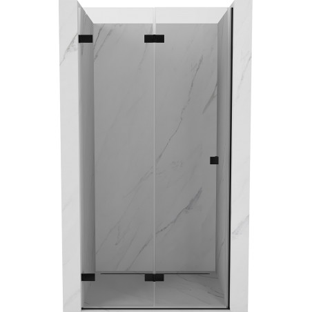 Mexen Lunar-F drzwi prysznicowe składane lewe 60 cm, transparent, czarne - 836-060-000-70-00-L