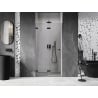 Mexen Lunar-F folding shower door left 65 cm, transparent, black - 836-065-000-70-00-L