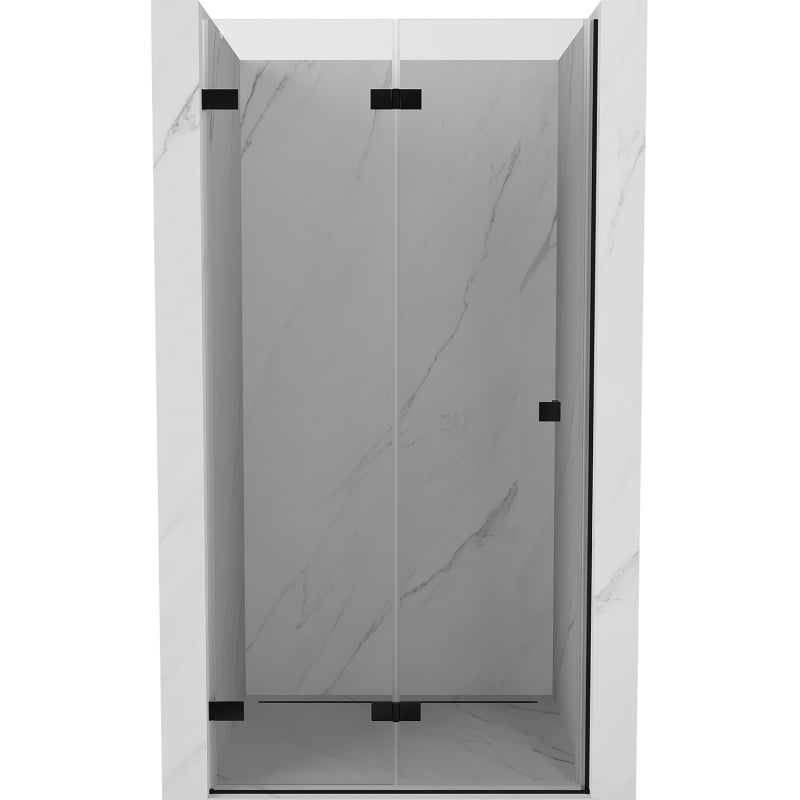 Mexen Lunar-F drzwi prysznicowe składane lewe 65 cm, transparent, czarne - 836-065-000-70-00-L