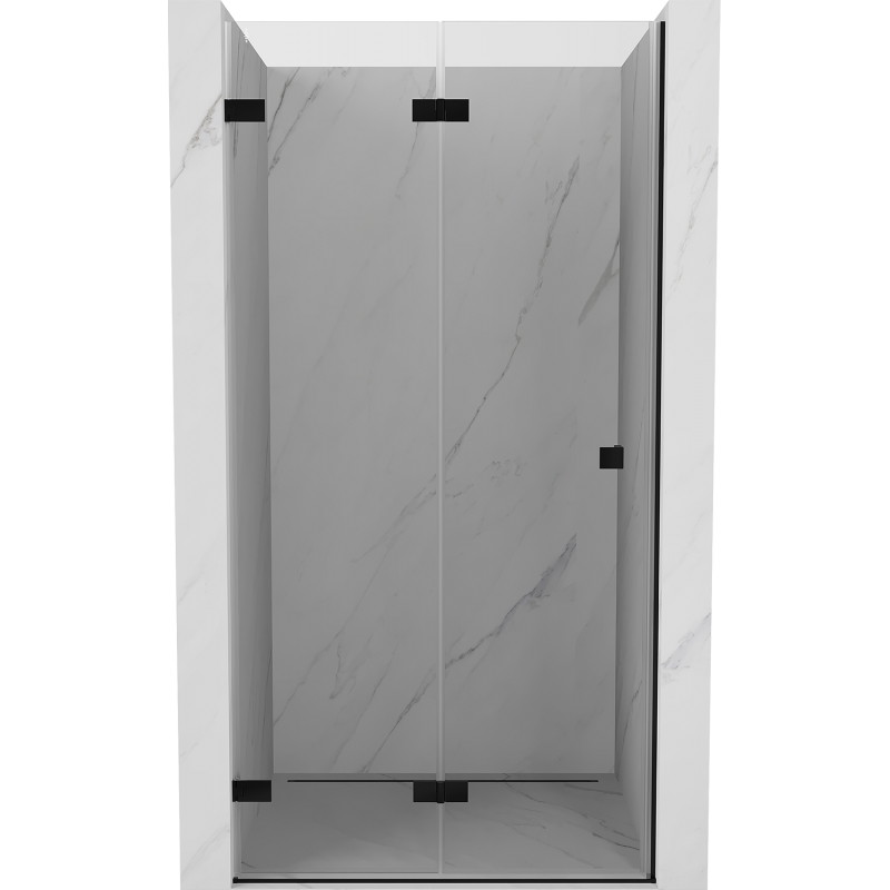 Mexen Lunar-F drzwi prysznicowe składane lewe 75 cm, transparent, czarne - 836-075-000-70-00-L