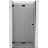 Mexen Lunar-F saliekamās dušas durvis pa kreisi 75 cm, caurspīdīgas, melnas - 836-075-000-70-00-L