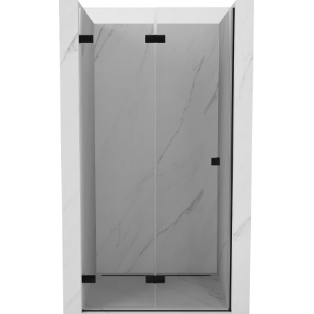 Mexen Lunar-F drzwi prysznicowe składane lewe 90 cm, transparent, czarne - 836-090-000-70-00-L