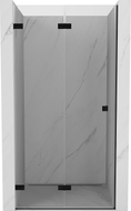 Mexen Lunar-F volditavad dušiuksed vasak 90 cm, läbipaistev, must - 836-090-000-70-00-L