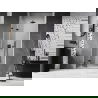 Mexen Lunar-F vouwwand douchedeur links 90 cm, transparant, zwart - 836-090-000-70-00-L