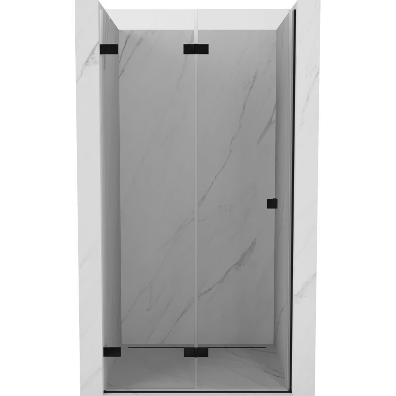 Mexen Lunar-F vouwdeur douche links 100 cm, transparant, zwart - 836-100-000-70-00-L