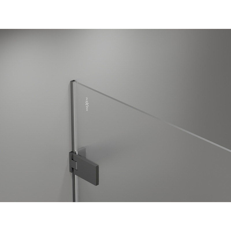 Mexen Lunar-F drzwi prysznicowe składane lewe 80 cm, transparent, gun metal - 836-080-000-95-00-L
